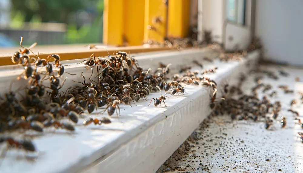 Ant infestation close-up