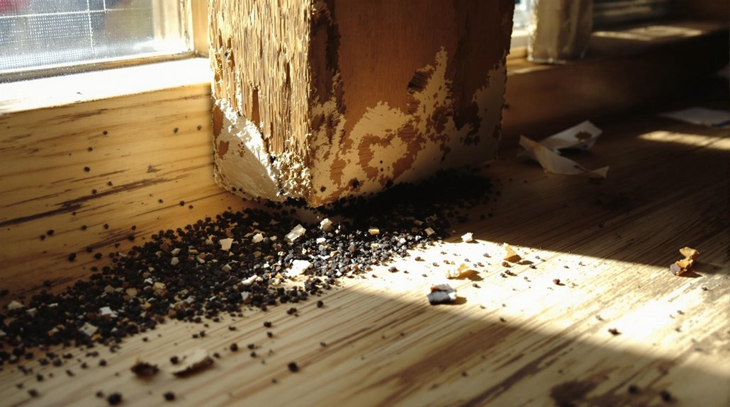 termite waste and debris